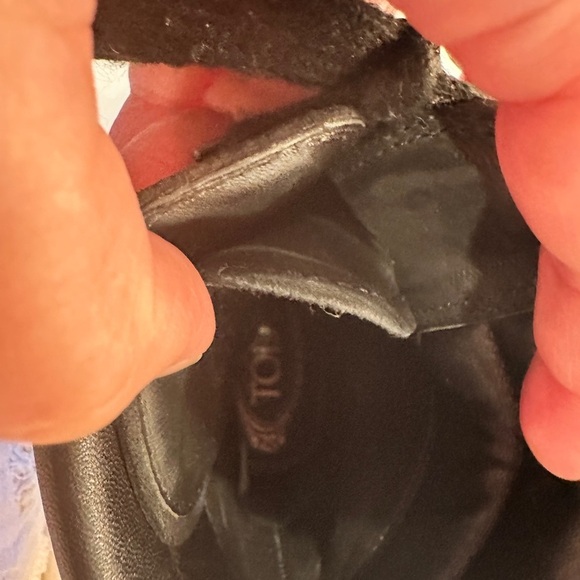 TOD'S women shoes boots heel Europe 38.5 Black Suede. Made in Italy S9210 - Picture 10 of 12